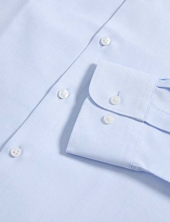 Chemise coupe standard en coton mélangé sans repassage