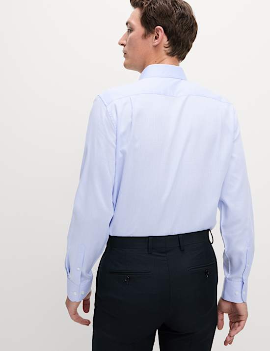 Chemise coupe standard en coton mélangé sans repassage