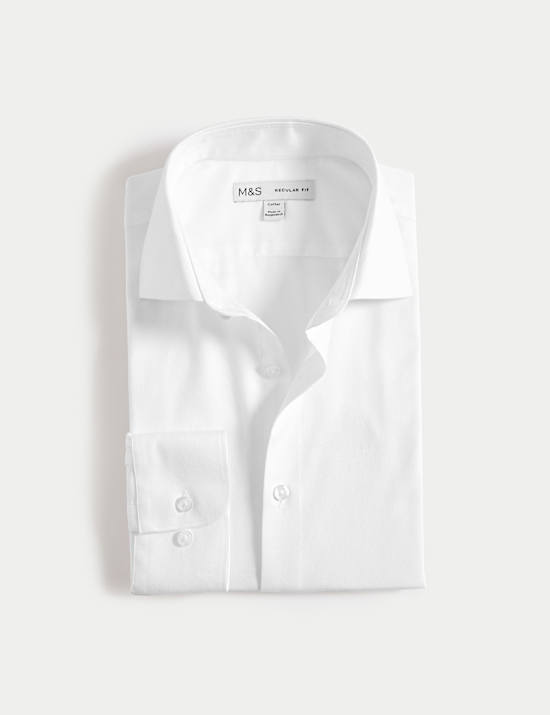 Non Iron Regular Fit Cotton Blend Shirt