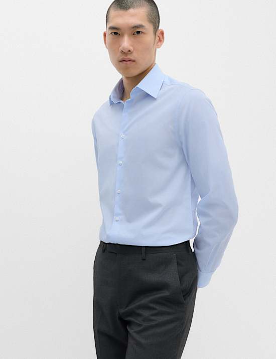 Extra Slim Fit Easy Iron Cotton Blend Shirt