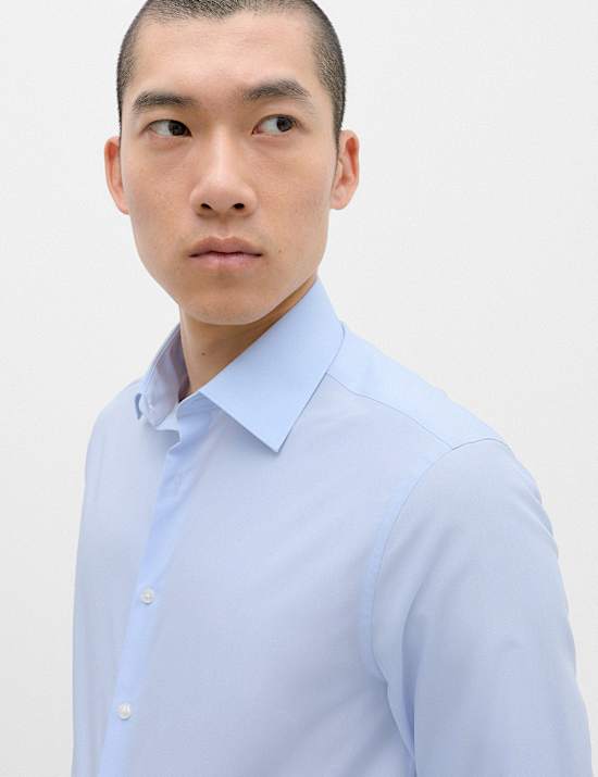 Extra Slim Fit Easy Iron Cotton Blend Shirt