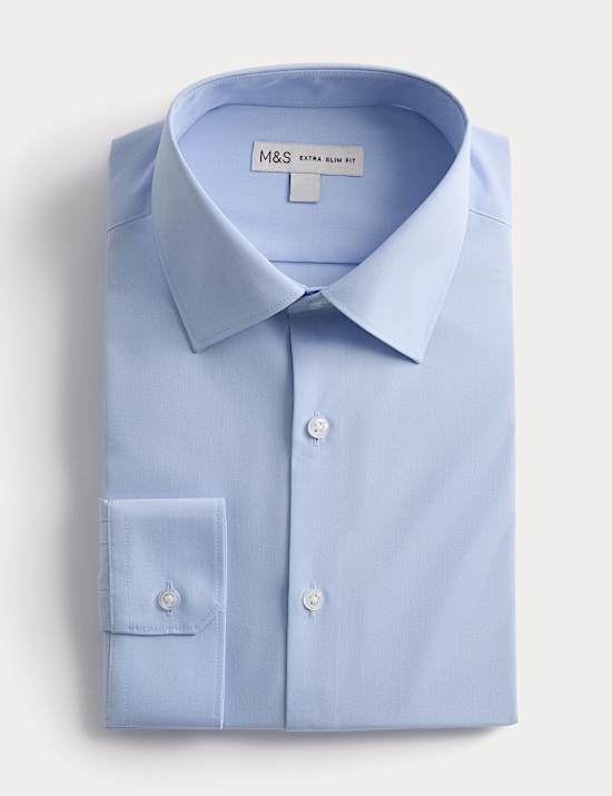 Extra Slim Fit Easy Iron Cotton Blend Shirt
