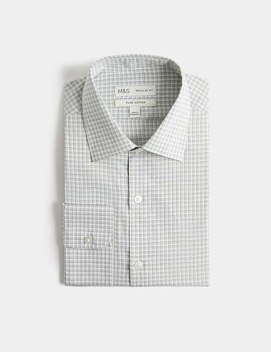 Regular Fit Pure Cotton Check Shirt