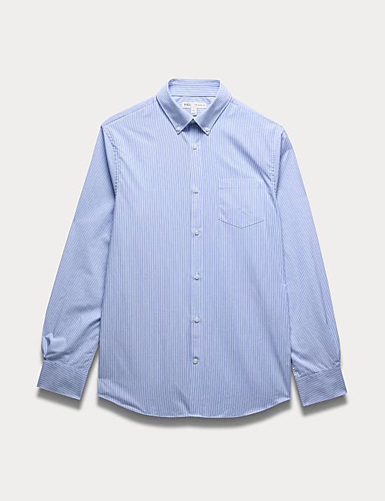 Regular Fit Cotton Blend Shirt With Pocket