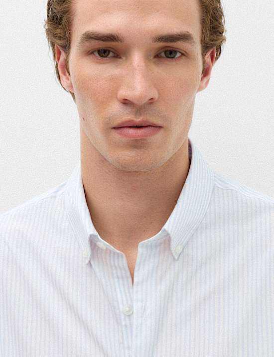 Regular Fit Pure Cotton Striped Shirt
