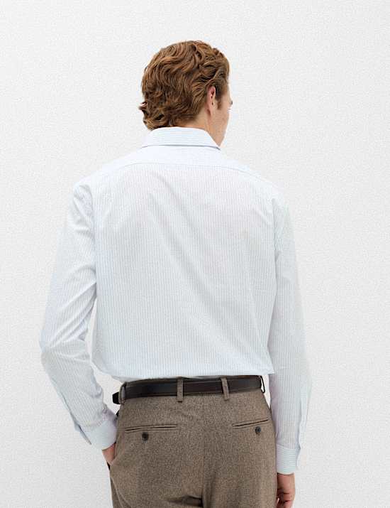 Regular Fit Pure Cotton Striped Shirt