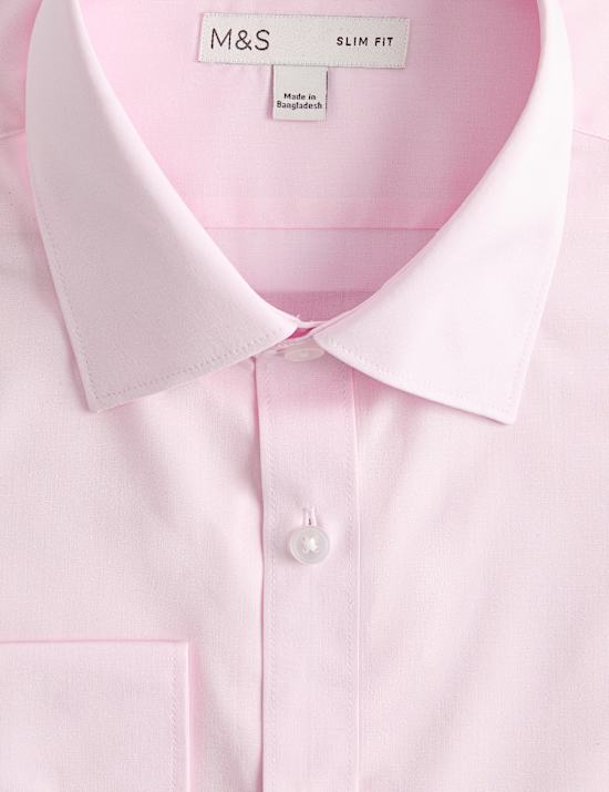 Łatwa w prasowaniu koszula o kroju slim fit z mieszanki bawełny