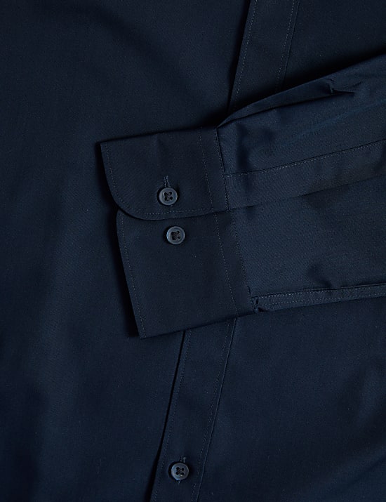 Slim Fit Easy Iron Cotton Blend Shirt