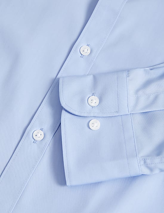 Slim Fit Easy Iron Cotton Blend Shirt