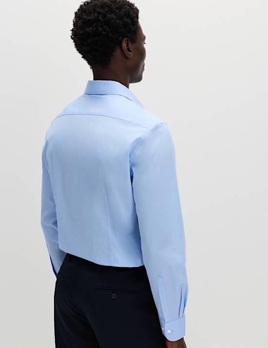 Slim Fit Easy Iron Cotton Blend Shirt