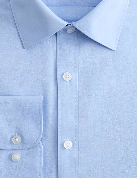 Slim Fit Easy Iron Cotton Blend Shirt