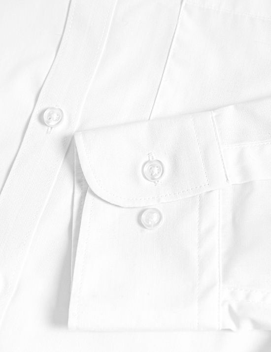 Skinny Fit Easy Iron Cotton Blend Shirt
