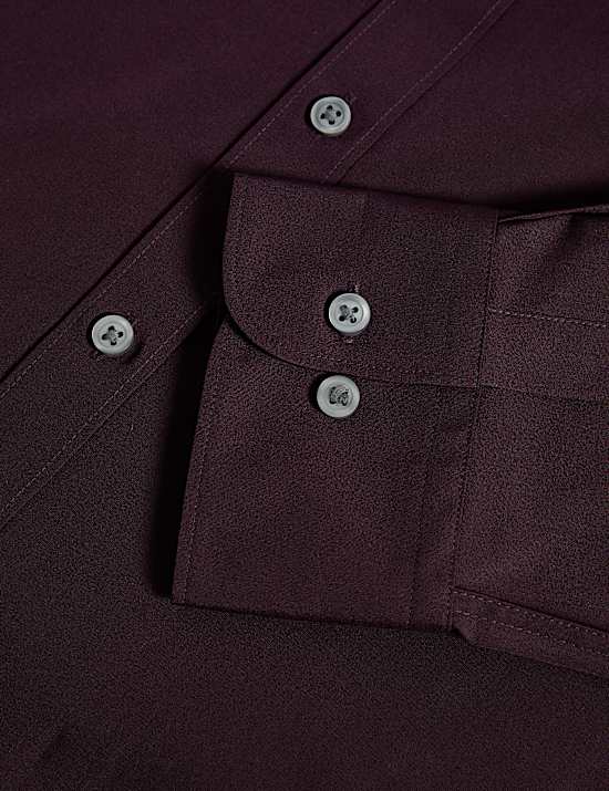 Makkelijk te strijken overhemd van katoenmix met normale pasvorm