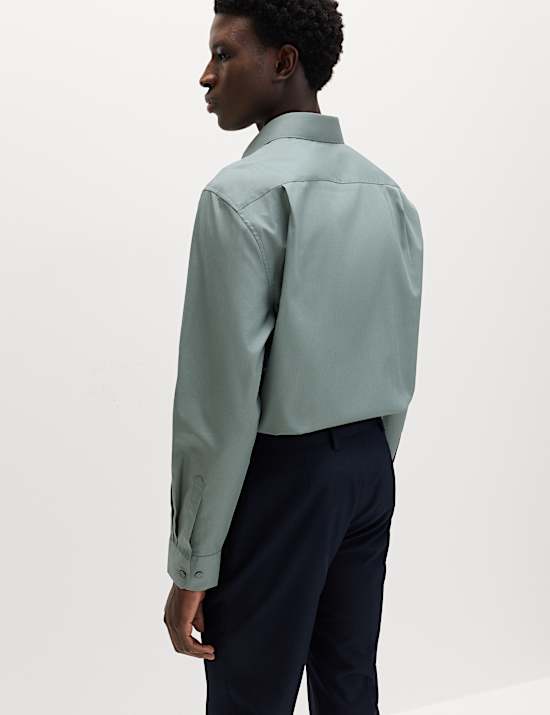 Regular Fit Easy Iron Cotton Blend Shirt