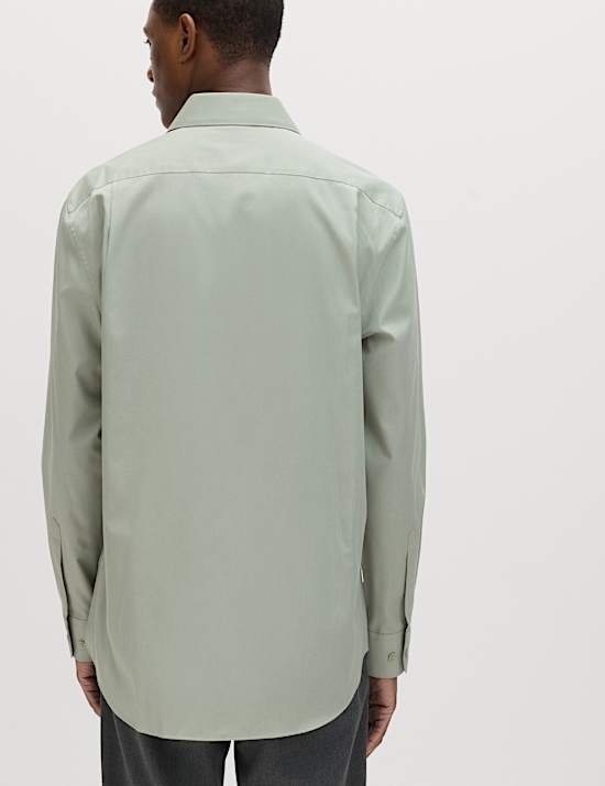 Regular Fit Easy Iron Cotton Blend Shirt