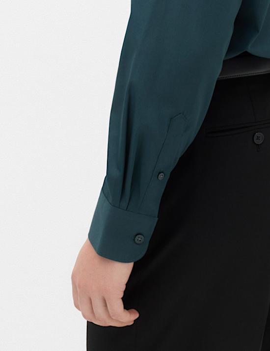 Regular Fit Easy Iron Cotton Blend Shirt