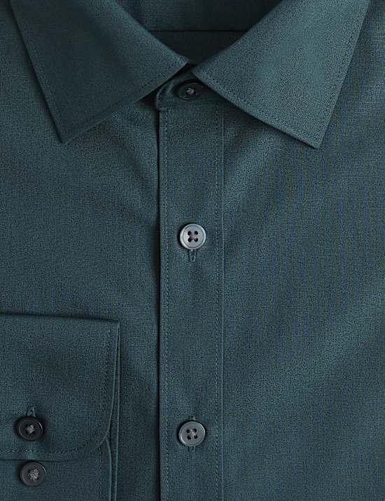 Regular Fit Easy Iron Cotton Blend Shirt
