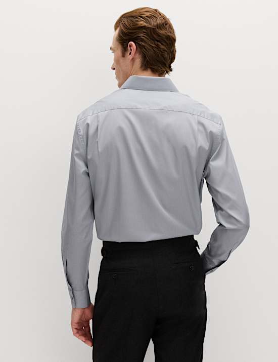 Regular Fit Easy Iron Cotton Blend Shirt