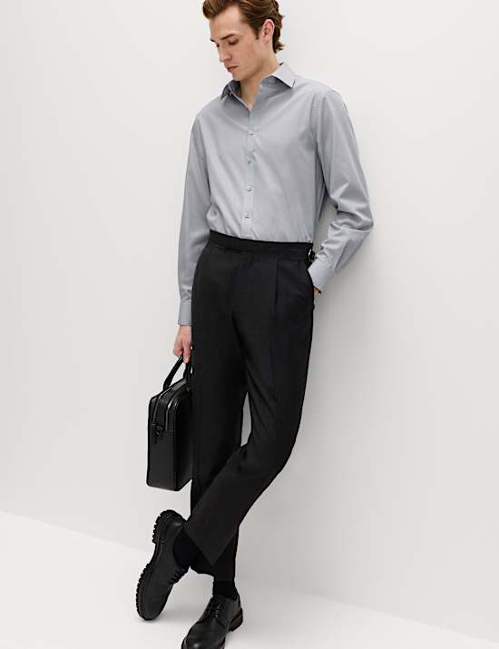 Regular Fit Easy Iron Cotton Blend Shirt