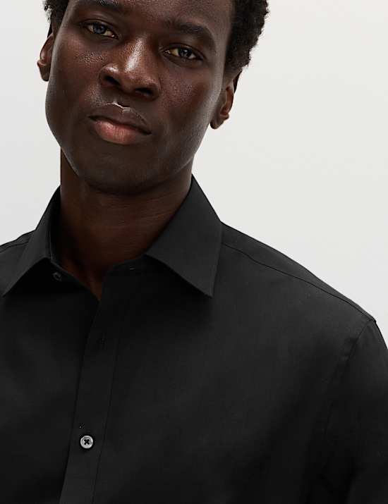 Regular Fit Easy Iron Cotton Blend Shirt