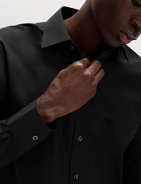 Regular Fit Easy Iron Cotton Blend Shirt