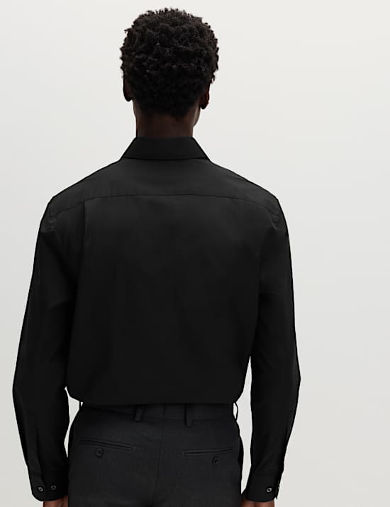 Regular Fit Easy Iron Cotton Blend Shirt
