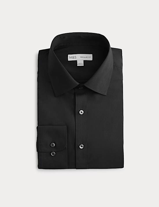 Regular Fit Easy Iron Cotton Blend Shirt