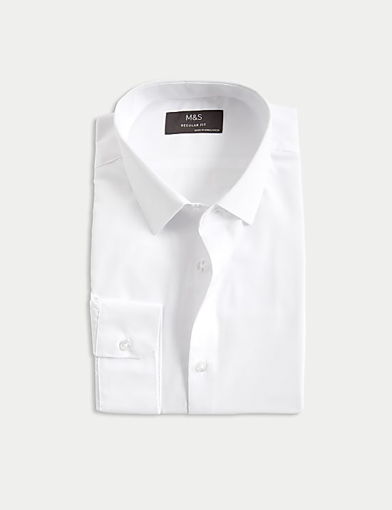 Regular Fit Easy Iron Cotton Blend Shirt