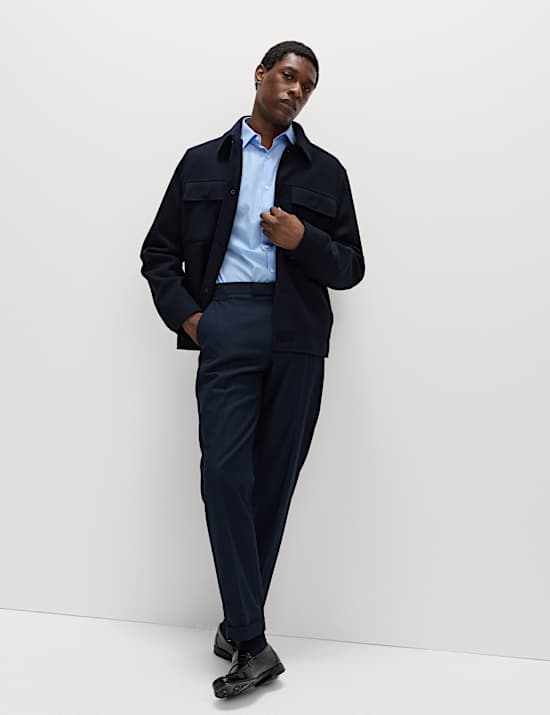 Regular Fit Cotton Blend Shirt