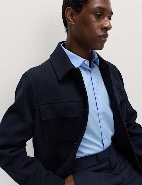 Regular Fit Cotton Blend Shirt