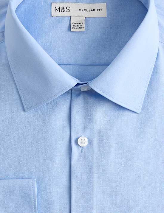 Regular Fit 2 Inch Shorter Cotton Blend Shirt