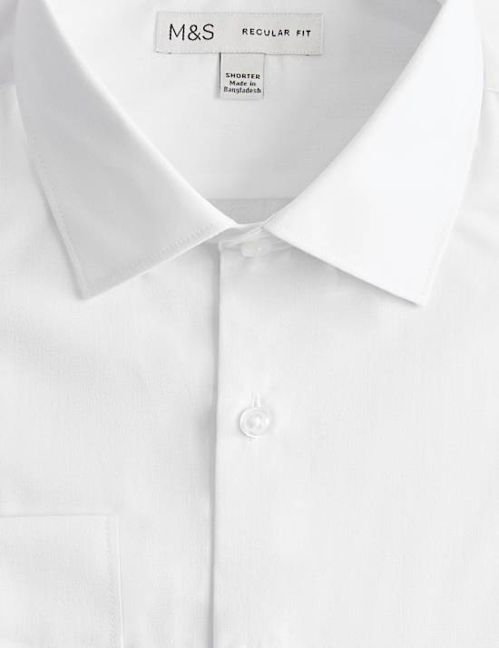 Regular Fit 2 Inch Shorter Cotton Blend Shirt