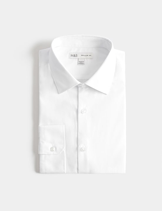 Regular Fit 2 Inch Shorter Cotton Blend Shirt