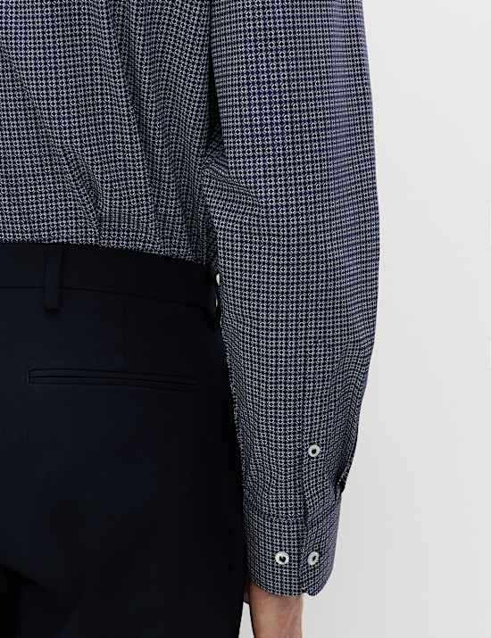 Regular Fit Easy Iron Cotton Blend Shirt