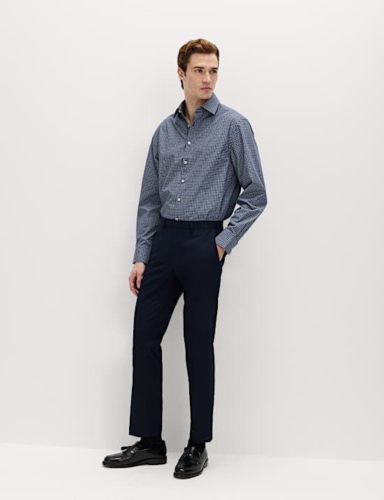 Regular Fit Easy Iron Cotton Blend Shirt