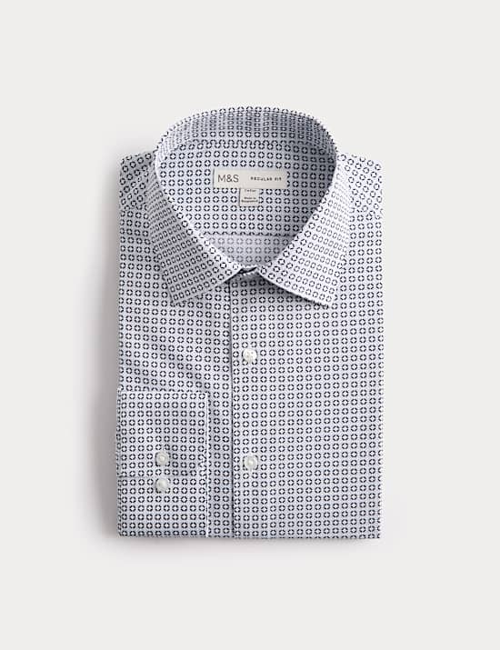Regular Fit Easy Iron Cotton Blend Shirt