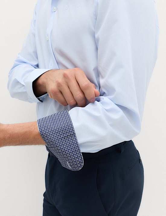 Regular Fit Easy Iron Cotton Blend Shirt
