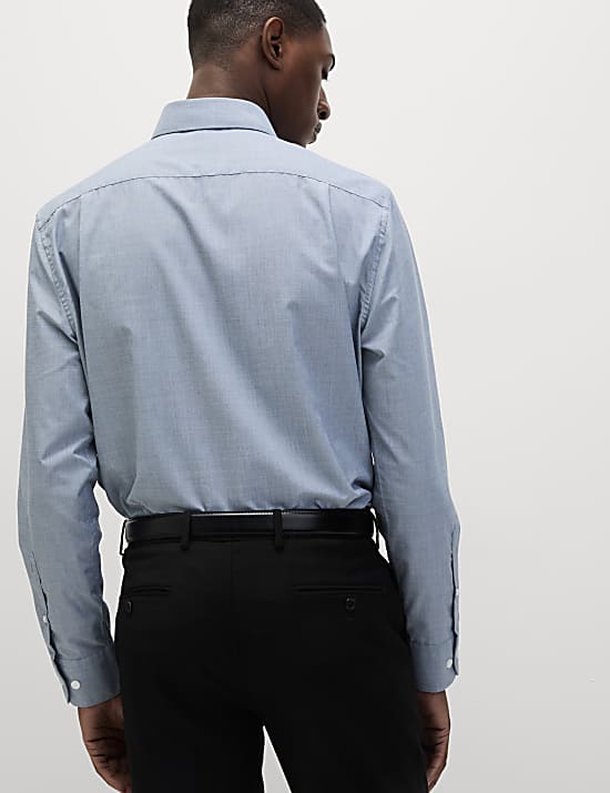 2pk Regular Fit Easy Iron Cotton Blend Poplin Shirts