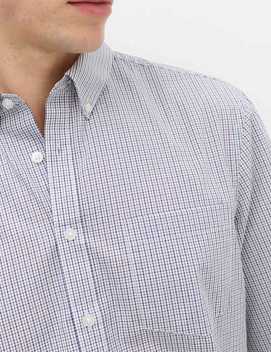 2 Pack Regular Fit Easy Iron Check Shirts