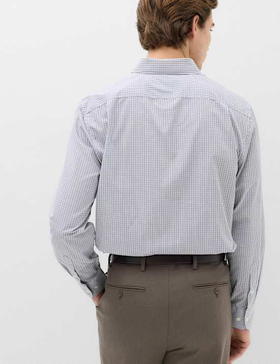 2 Pack Regular Fit Easy Iron Check Shirts