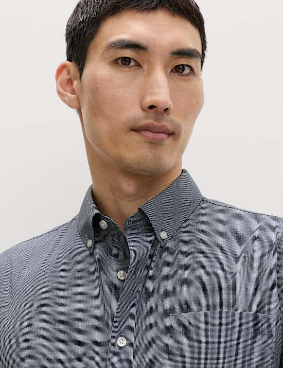 2 Pack Regular Fit Easy Iron Check Shirts