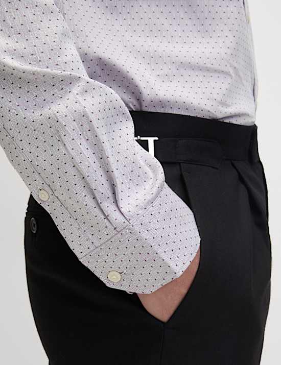 Chemise coupe standard 100 % coton dobby