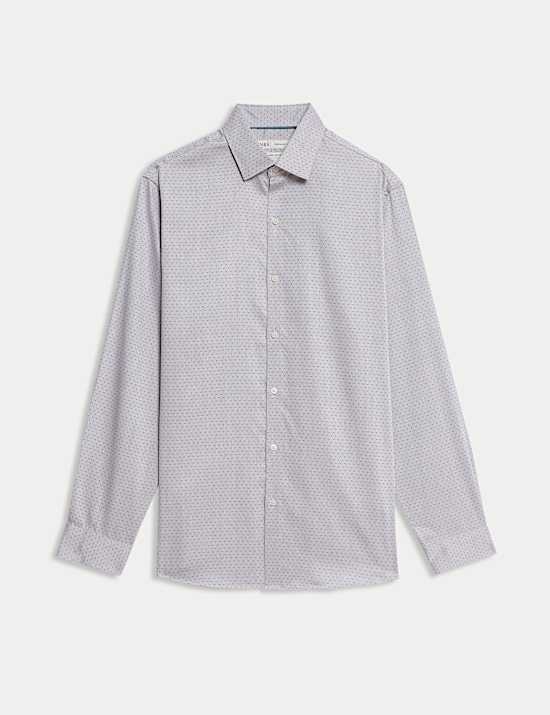 Chemise coupe standard 100 % coton dobby