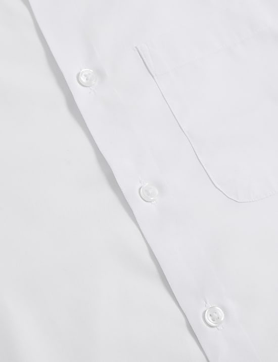 Kurzarm-Hemd aus Baumwollgemisch in normaler Passform