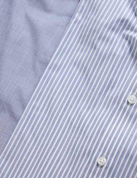 2pk Regular Fit Striped Short Sleeve Shirts