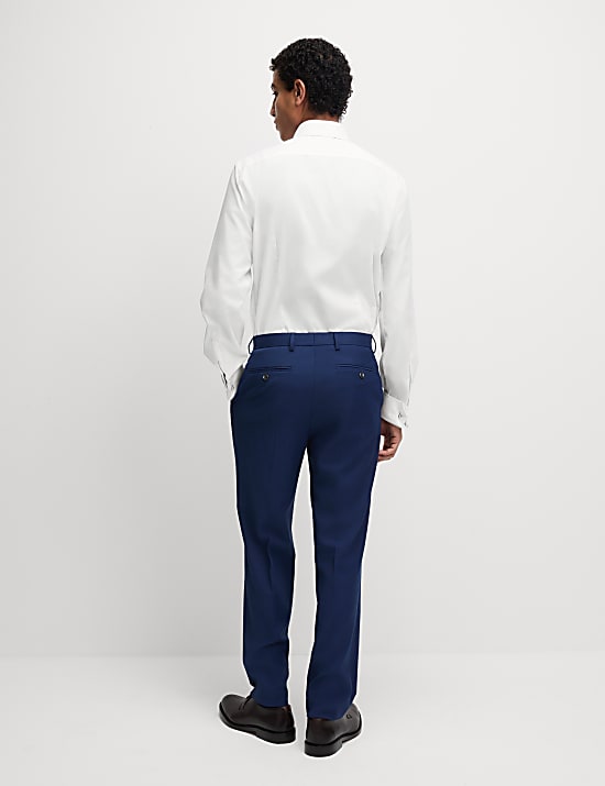 Chemise coupe cintrée en coton mélangé à poignets mousquetaires