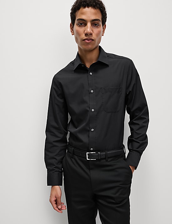 3pk Slim Fit Easy Iron Long Sleeve Shirts