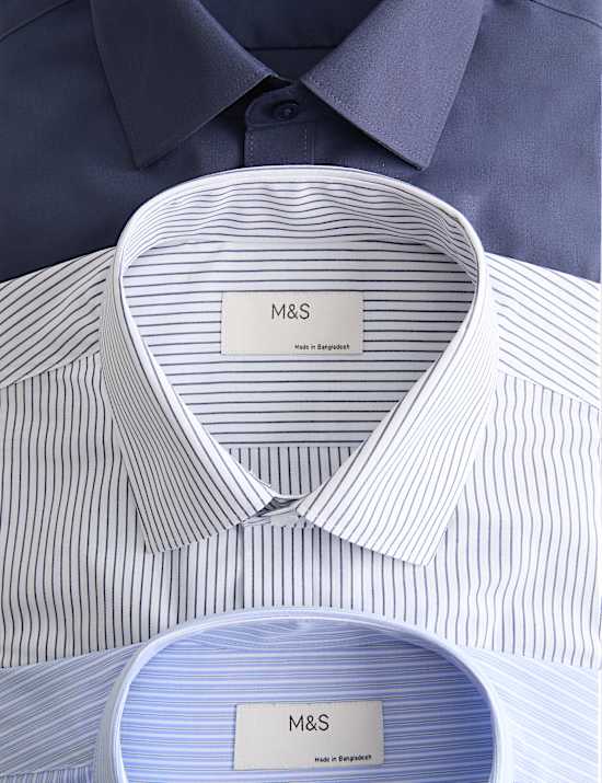 3 Pack Regular Fit Long Sleeve Shirts