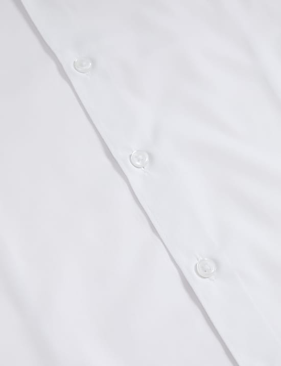 Slim Fit Easy Iron Cotton Blend Short Sleeve Shirt