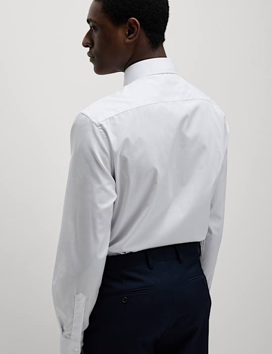 Lot de 3 chemises coupe ajustée à manches longues, repassage facile